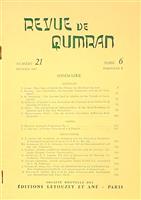 Extras - Revue de Qumran nr. 21, vol. 6, fasc. 1/1967