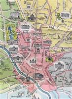 Plan-perspectiv al orasului Bucuresci in 1895 cu stradele si cladirile cele mai insemnate [Harta veche Bucuresti] - M. G. Mumuianu