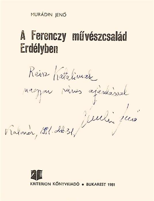 A Ferenczy muveszcsalad Erdelyben