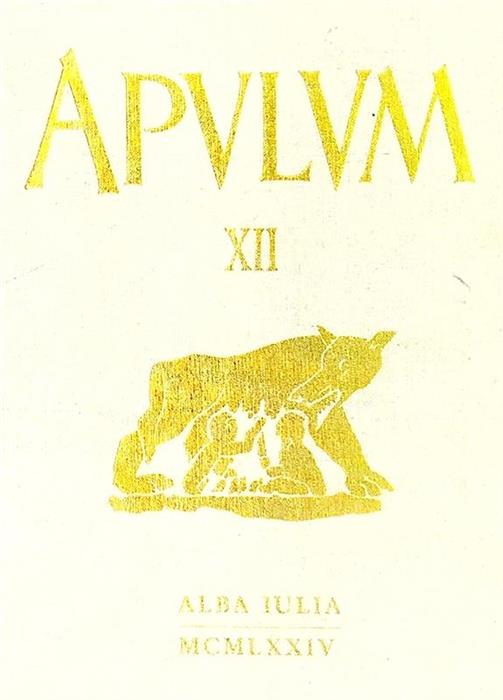 Acta Musei Apulensis / Apulum XII 1974