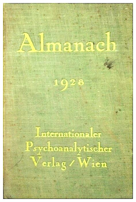 Almanach,1928,Internationaler Psychoanalytischer Verlag,Wien