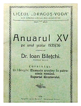 Anuarul XV pe anul scolar 1935/36