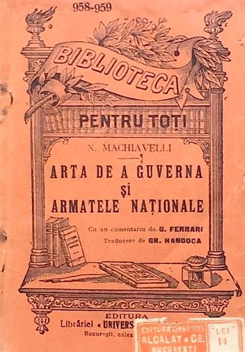Arta de a guverna si armatele nationale (Principele) - 1910