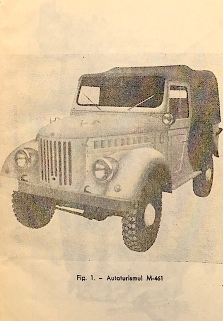 Autoturismul M-461. Notita tehnica