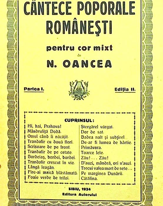 Cantece poporale romanesti pentru cor mixt