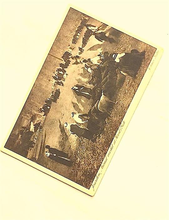 Carte postala veche / Old Postcard - Jerusalem, Animal Market at Herod's Gate