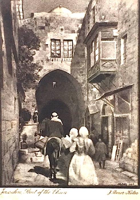 Carte veche postala / Old Postcard - Jerusalem, Street of the Chain 1923