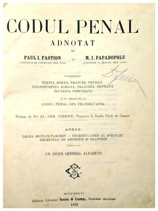 Codul penal adnotat