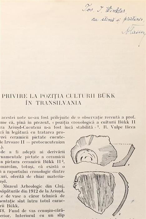 Cu privire la pozitia Culturii Bukk in Transilvania