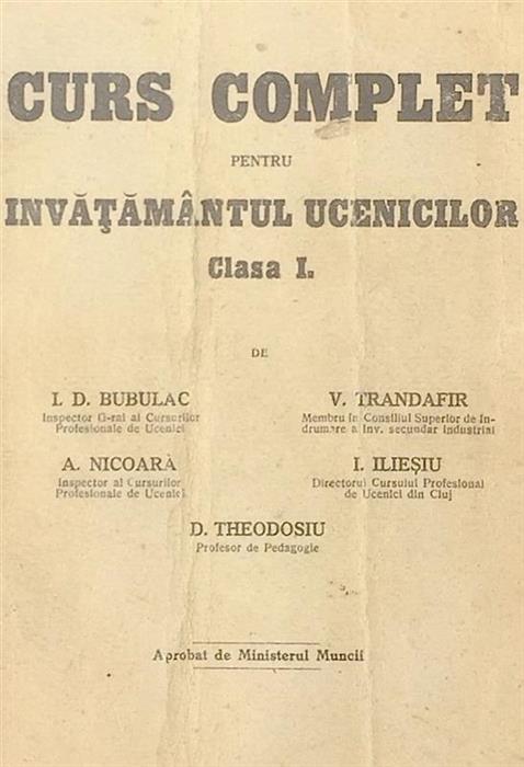 Curs complet pentru invatamantul ucenicilor. Clasa I