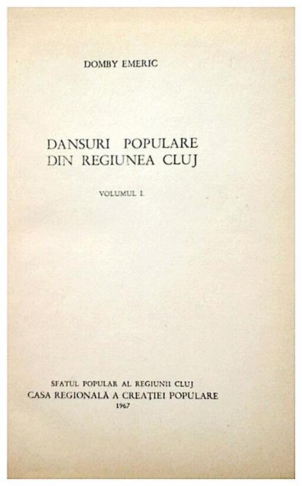 Dansuri populare din regiunea Cluj,vol.1