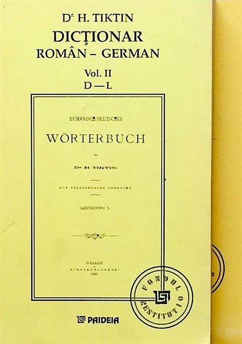 Dictionar roman-german vol. 1 + 2