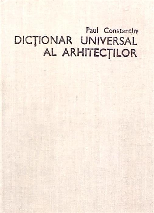 Dictionar universal al arhitectilor