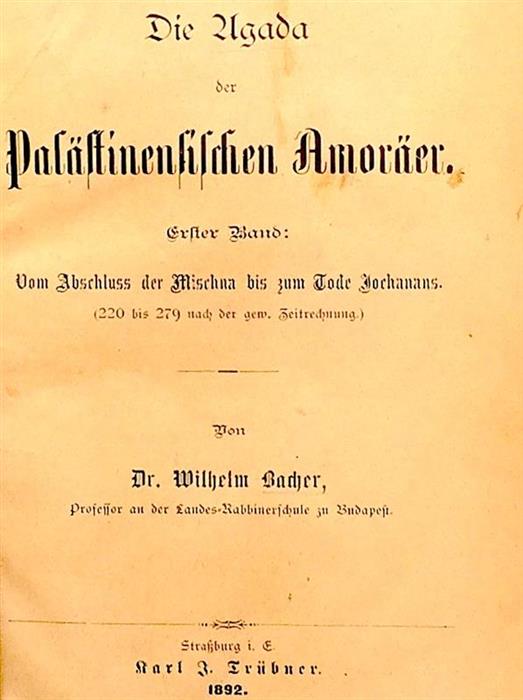 Die Agada der palestinensischen Amoraer 