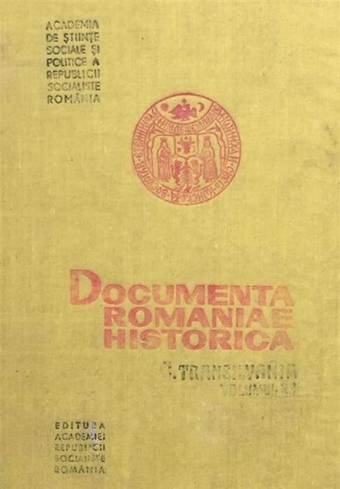 Documenta Romaniae Historica. C. Transilvania volumul XI / 11