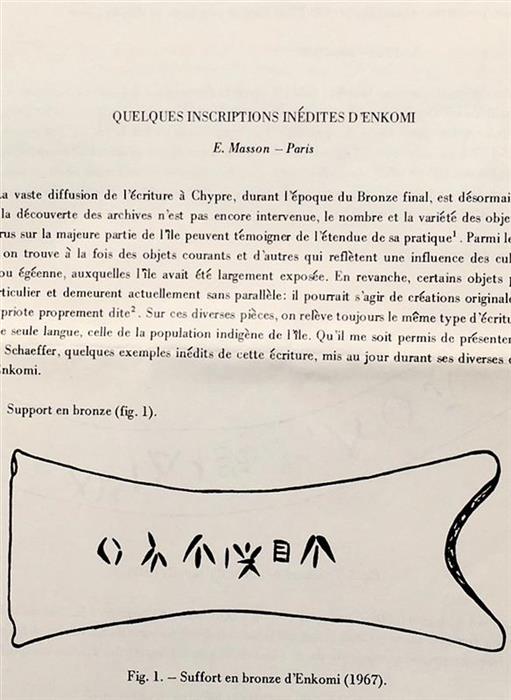 [Extras] Quelques inscriptions inedites d'Enkomi
