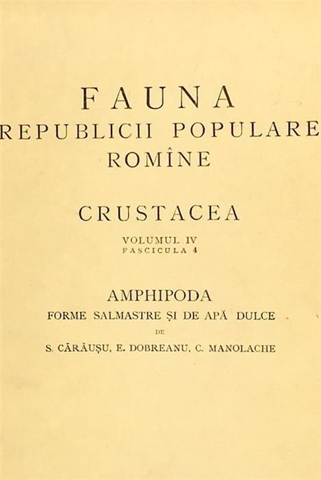 Fauna RPR Crustacea vol. IV fasc.4 Amphipoda