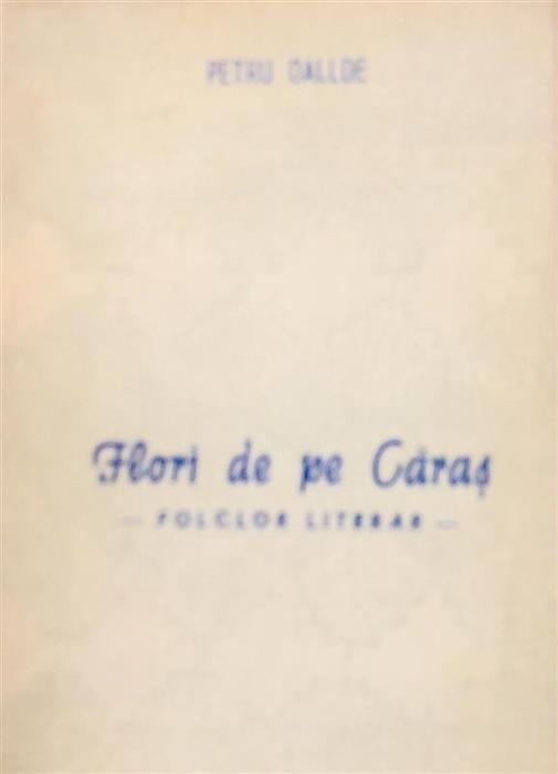 Flori de pe Caras. Folclor literar