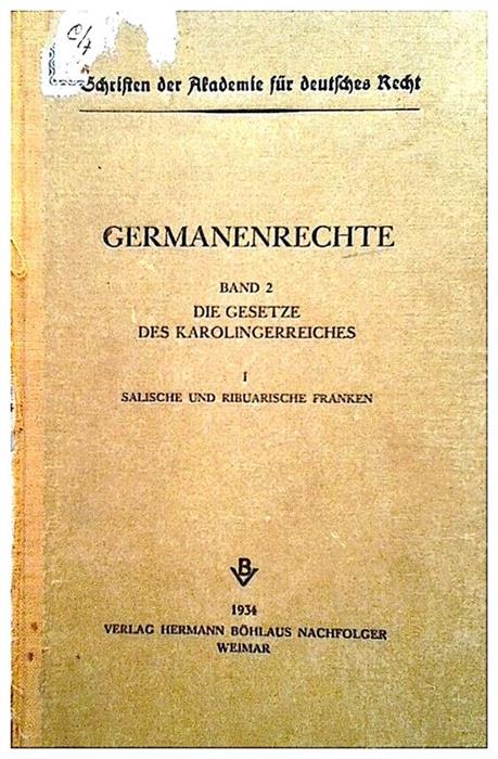 Germanenrechte band 2,I