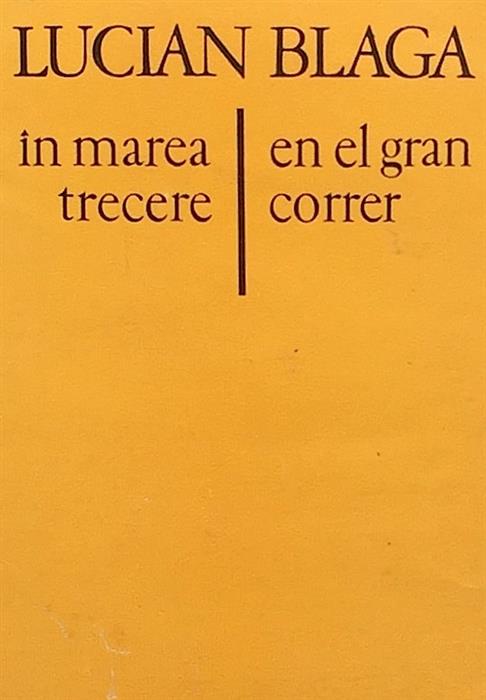 In marea trecere / En el gran correr editie bilingva romana/spaniola