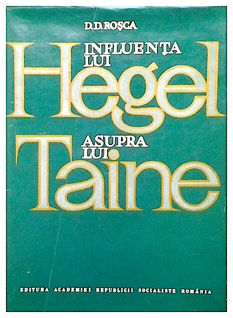 Influenta lui Hegel asupra lui Taine