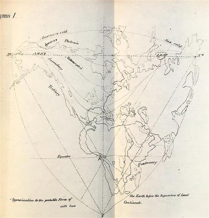 Key to the Geology of the Globe... 1st Edition, 1857, extremely rare, Presentation Copy, Inscribed by author