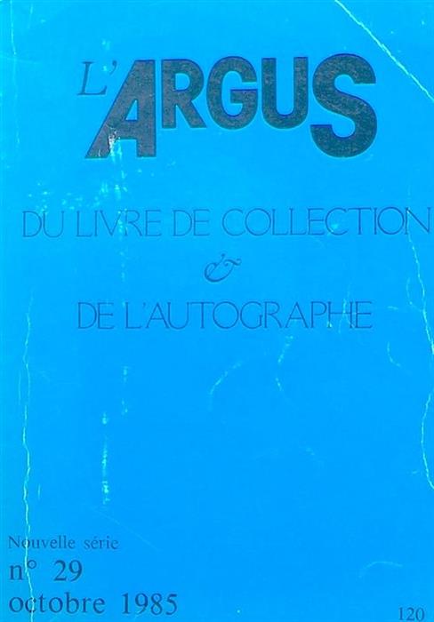 L'Argus du livre de collection & de l'autographe 29/1985