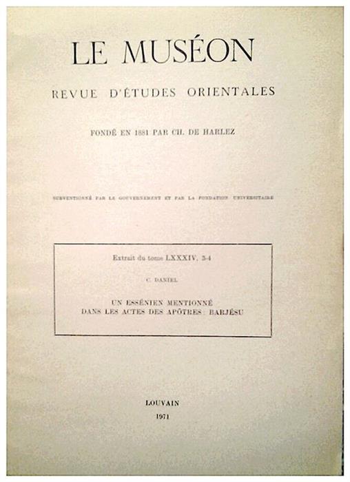 Le Museon,nr. LXXXIV