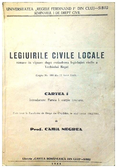 Legiuirile civile locale,cartile funciare