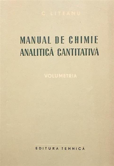 Manual de chimie analitica cantitativa