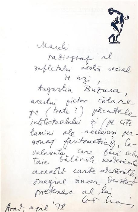 Nostalgia comunicarii [cu o uluitoare dedicatie pentru Augustin Buzura]