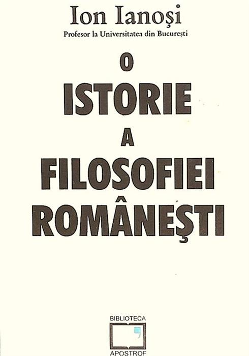 O istorie a filosofiei romanesti