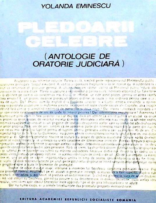 Pledoarii celebre (antologie de oratorie judiciara)