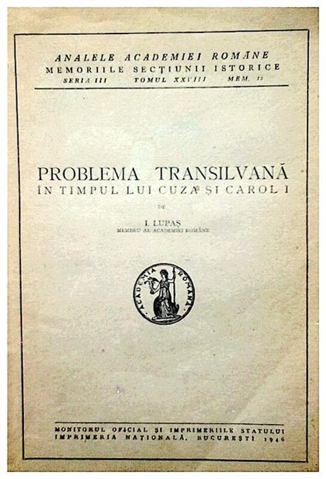 Problema transilvana in timpul lui Cuza si Carol