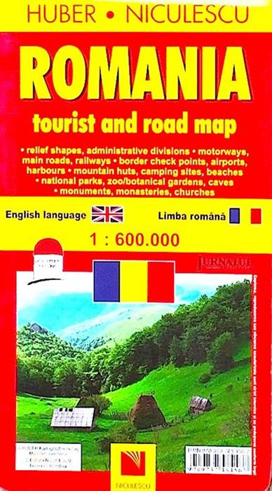 Romania - tourist and road map - harta turistica si rutiera