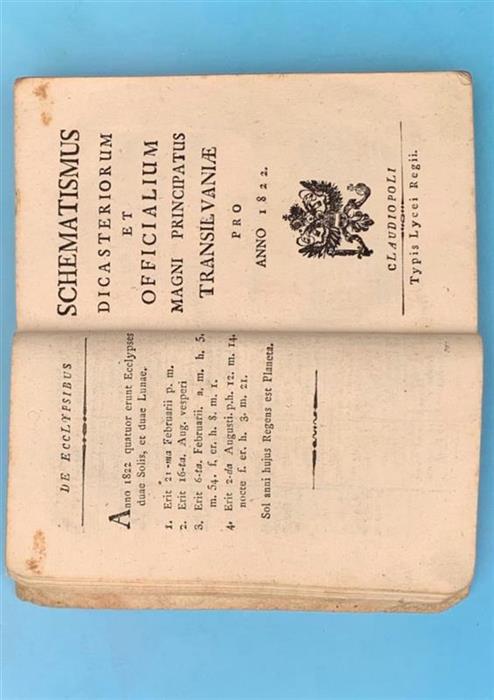 Schematismus Dicasteriorum Et Officialium Magni Principatus Transilvaniae Pro Anno 1822