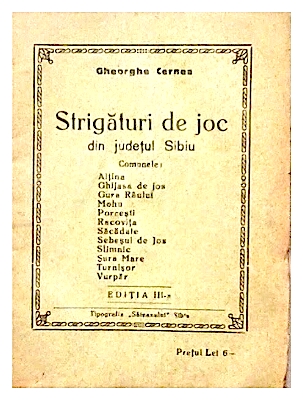 Strigaturi de joc din judetul Sibiu
