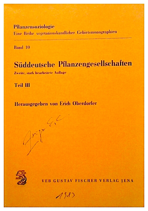 Suddeutsche Pflanzengesellschaften,teil III