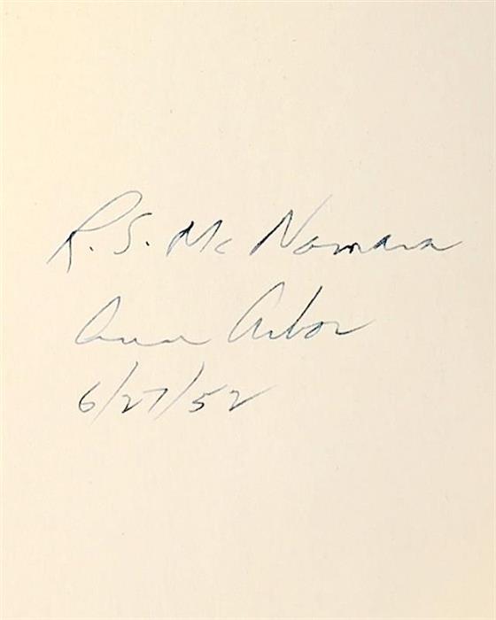 The Nature of the Universe - Signed by Secretary of Defense Robert McNamara [The Cuban Missile Crisis - The Vietnam War]