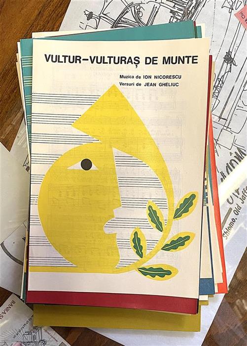 Vechi album de cantece [patriotice si militare cu notatii muzicale] Pui de lei, Mandru soim aviator, Vultur-vulturas de munte etc.