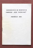 Brosura Universitatea de Medicina si Farmacie ''Iuliu Hatieganu'' Promotia 1993