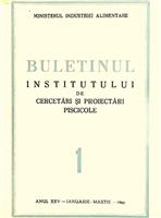 Buletinul Institutului de Cercetari si Proiectari Piscicole nr. 1/1966