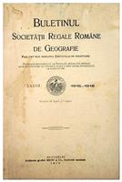 Buletinul Societatii regale romane de geografie tomul XXXVII / 1916-1918