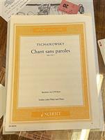 Cantec fara cuvinte pentru vioara si pian. Partitura muzicala