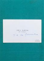 Carte de vizita - celebrul dirijor Emil Simon