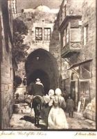 Carte veche postala / Old Postcard - Jerusalem, Street of the Chain, 1923