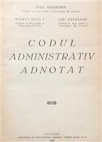 Codul administrativ adnotat, 1930