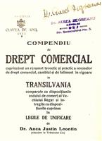 Compendiu de drept comercial in Transilvania, 1925