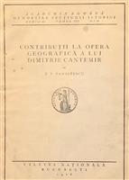 Contributii la opera geografica a lui Dimitrie Cantemir