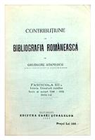 Contributiune la bibliografia romaneasca